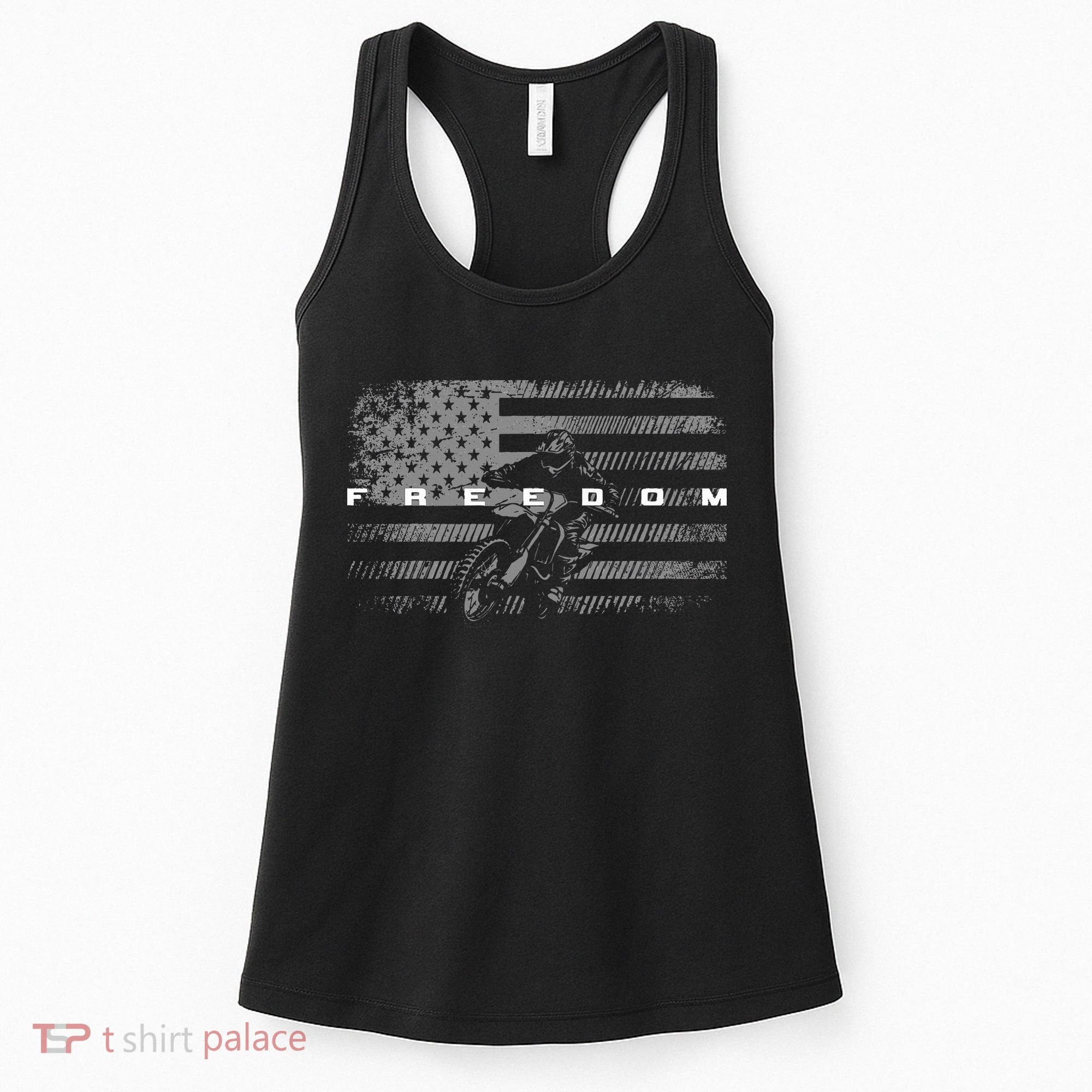 American Flag Dirt Bike Motocross Women's Tank Top