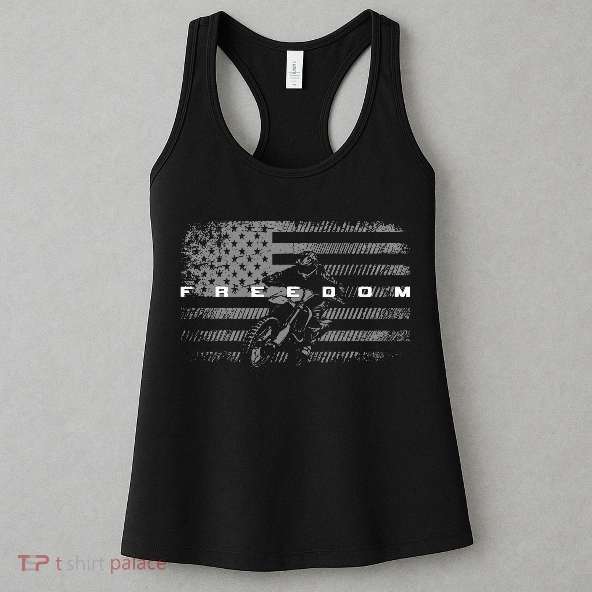 American Flag Dirt Bike Motocross Women's Tank Top