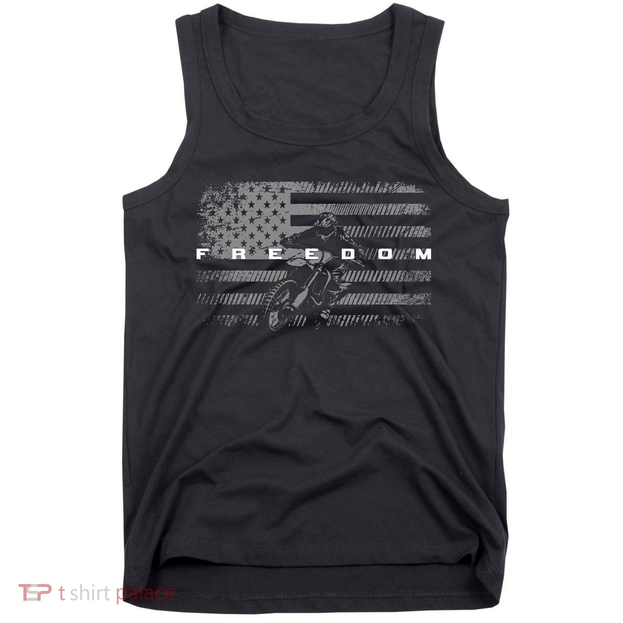American Flag Dirt Bike Motocross Tank Top