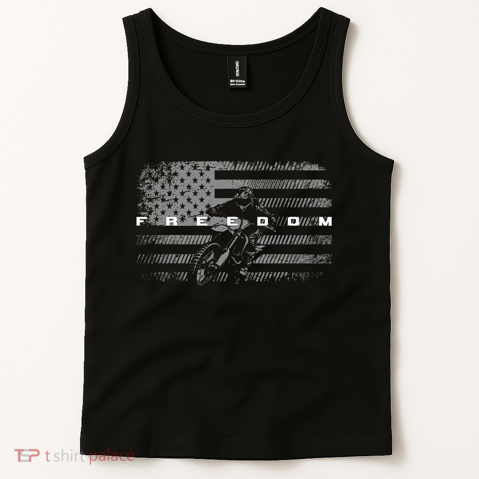 American Flag Dirt Bike Motocross Tank Top