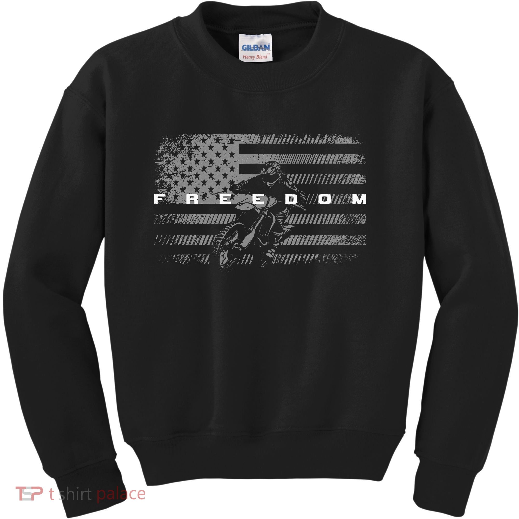 American Flag Dirt Bike Motocross Kids Sweatshirt