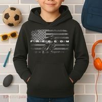 American Flag Dirt Bike Motocross Kids Hoodie thumb 2