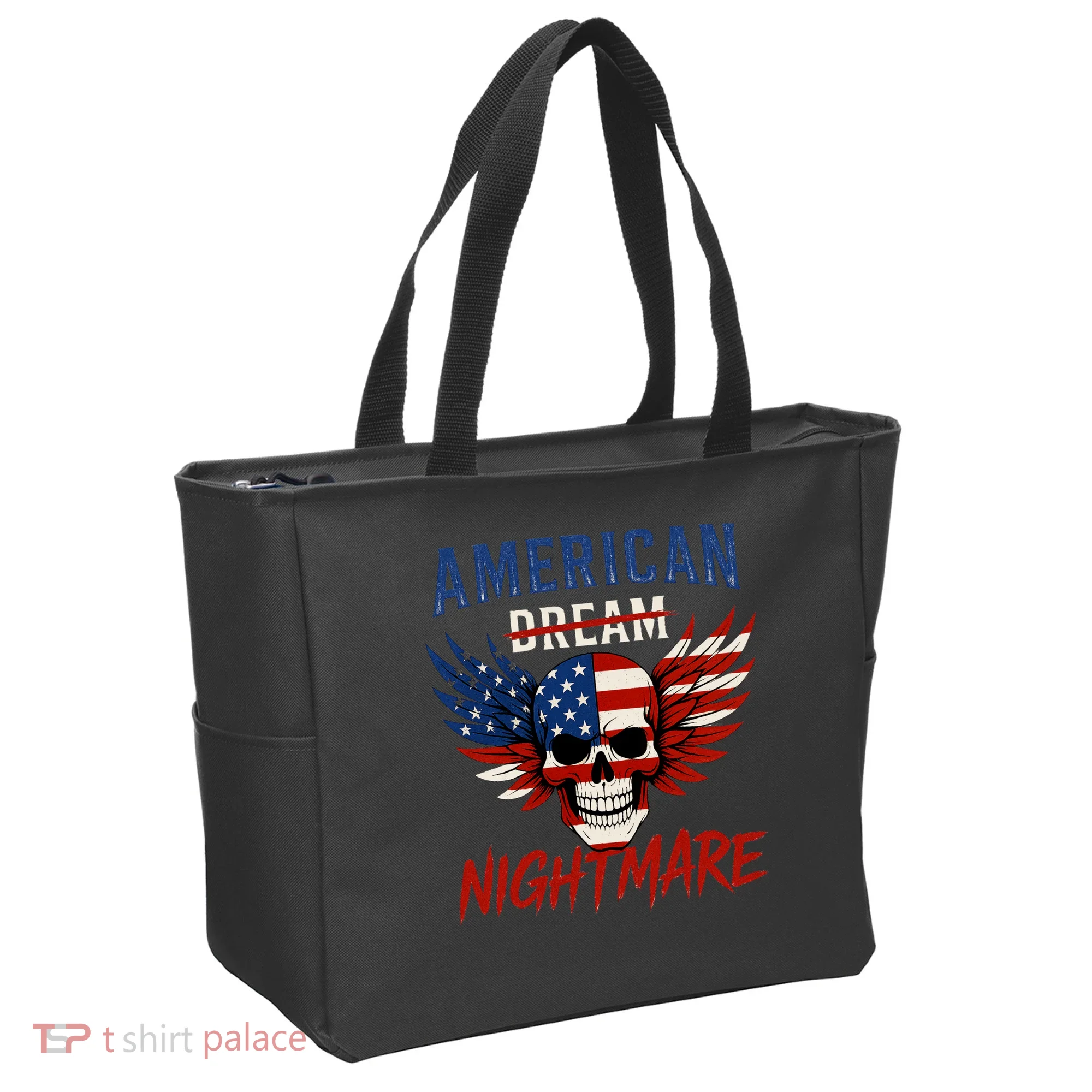 American Flag Dream Nightmare Tote Bag