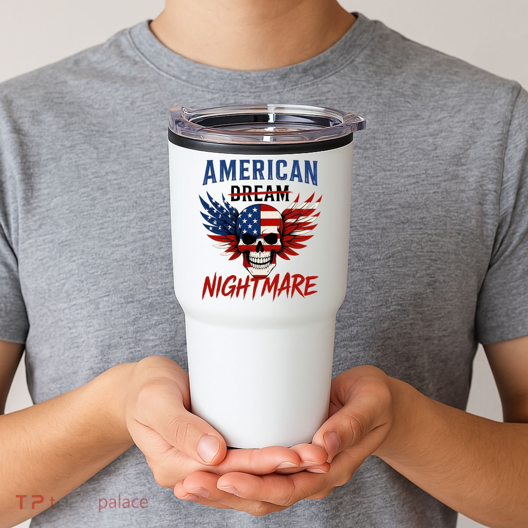 American Flag Dream Nightmare Tumbler