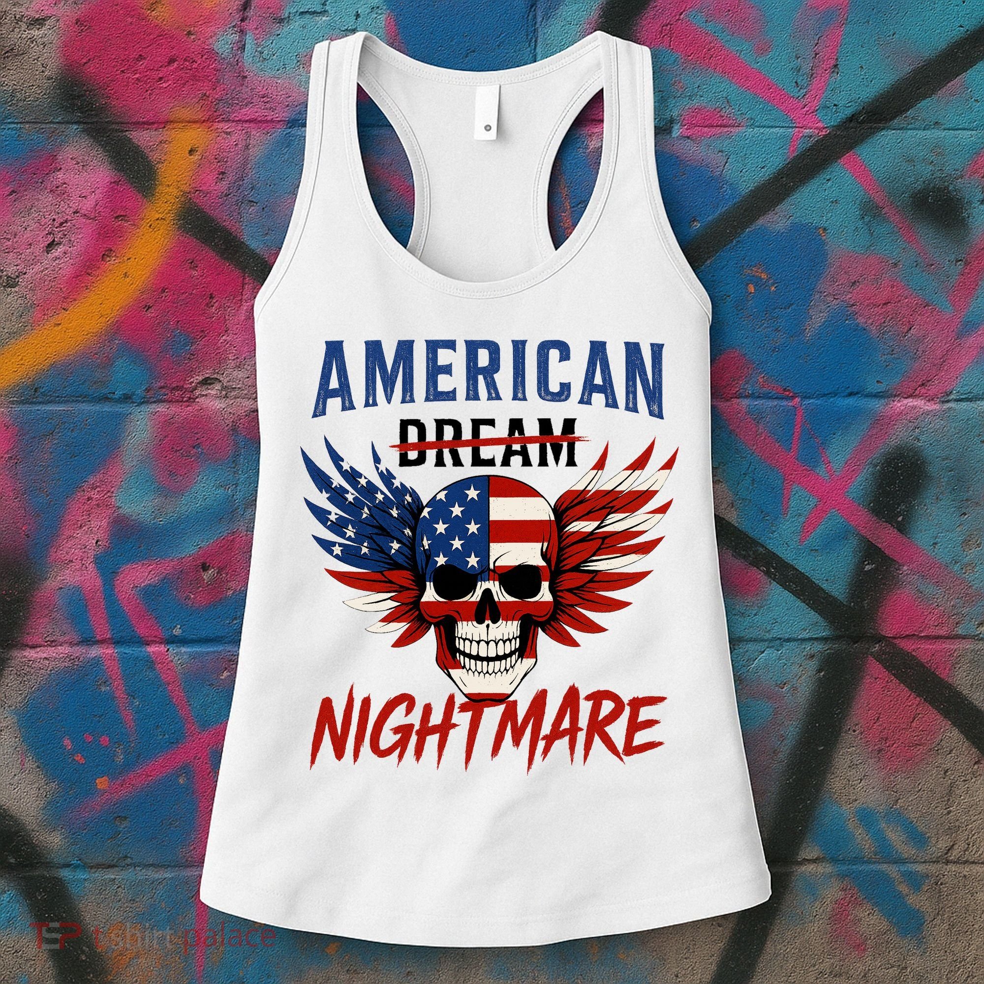 American Flag Dream Nightmare Women's Tank Top