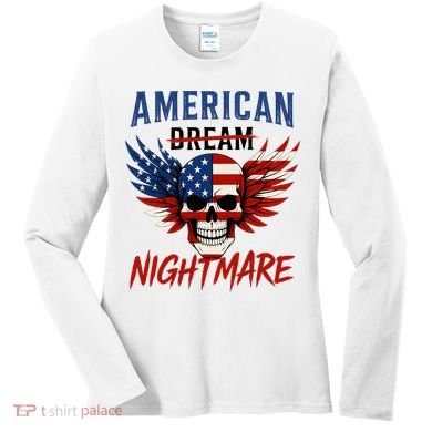 American Flag Dream Nightmare Women's Long Sleeve Shirt
