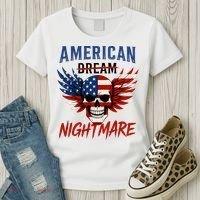 American Flag Dream Nightmare Women's T-Shirt thumb 3