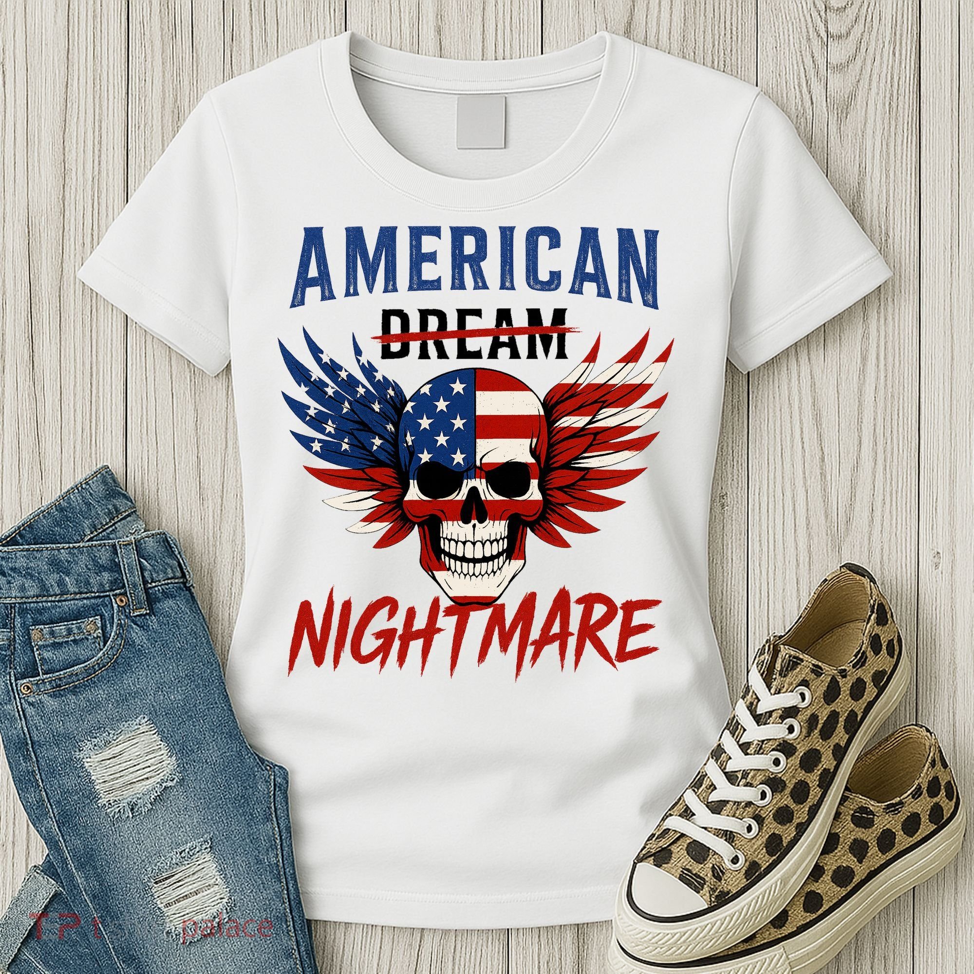 American Flag Dream Nightmare Women's T-Shirt