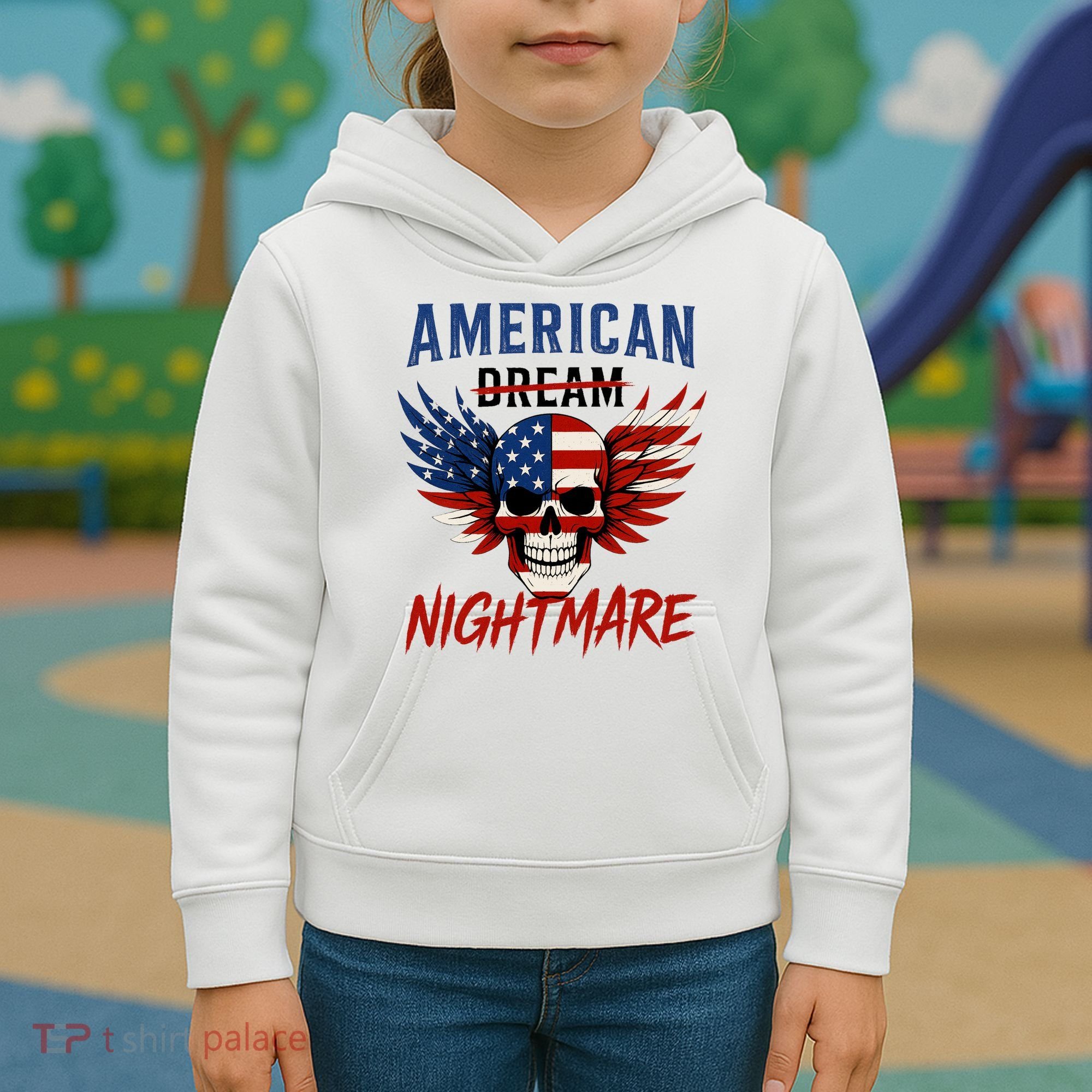 American Flag Dream Nightmare Kids Hoodie