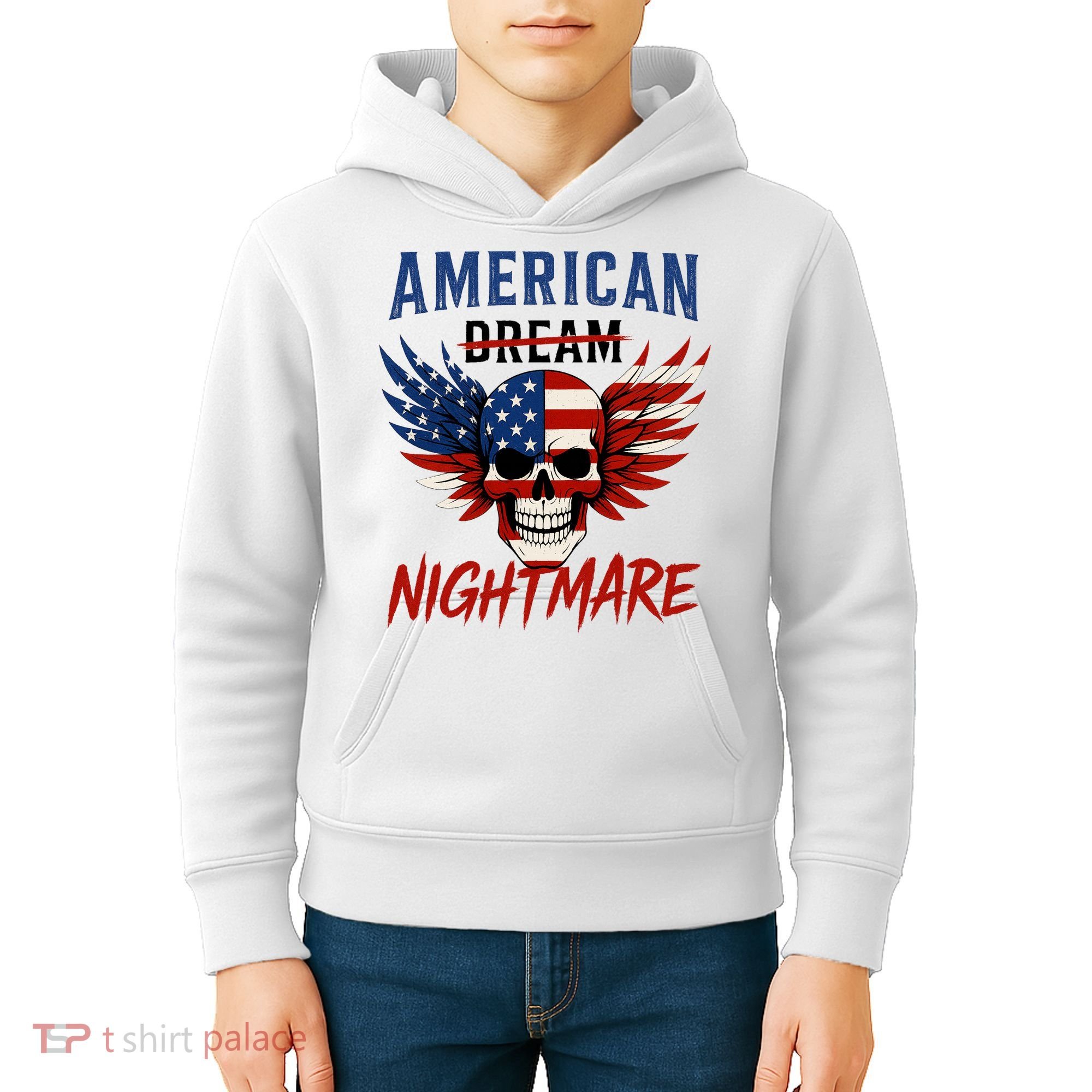 American Flag Dream Nightmare Kids Hoodie