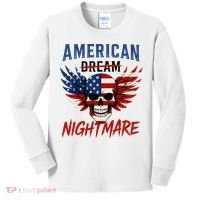American Flag Dream Nightmare Kids Long Sleeve Shirt thumb 0
