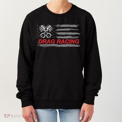 American Flag Drag Racing Car Lover Women's Sweatshirt