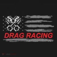 American Flag Drag Racing Car Lover Bucket Hat thumb 4