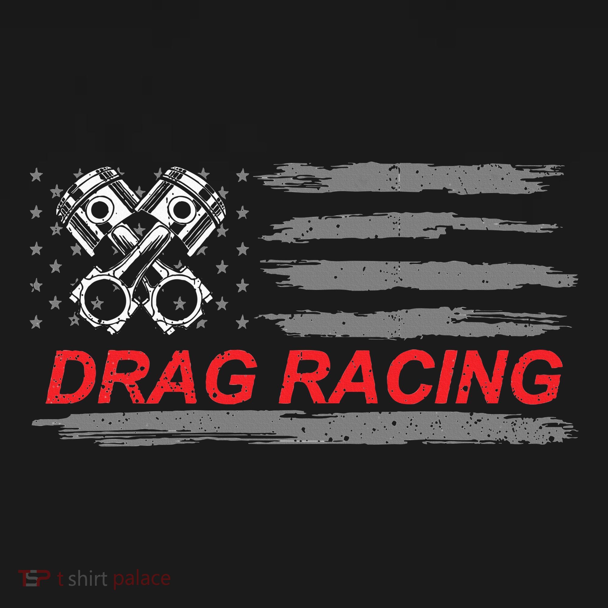 American Flag Drag Racing Car Lover Bucket Hat