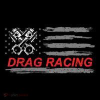 American Flag Drag Racing Car Lover Women's Hoodie thumb 2