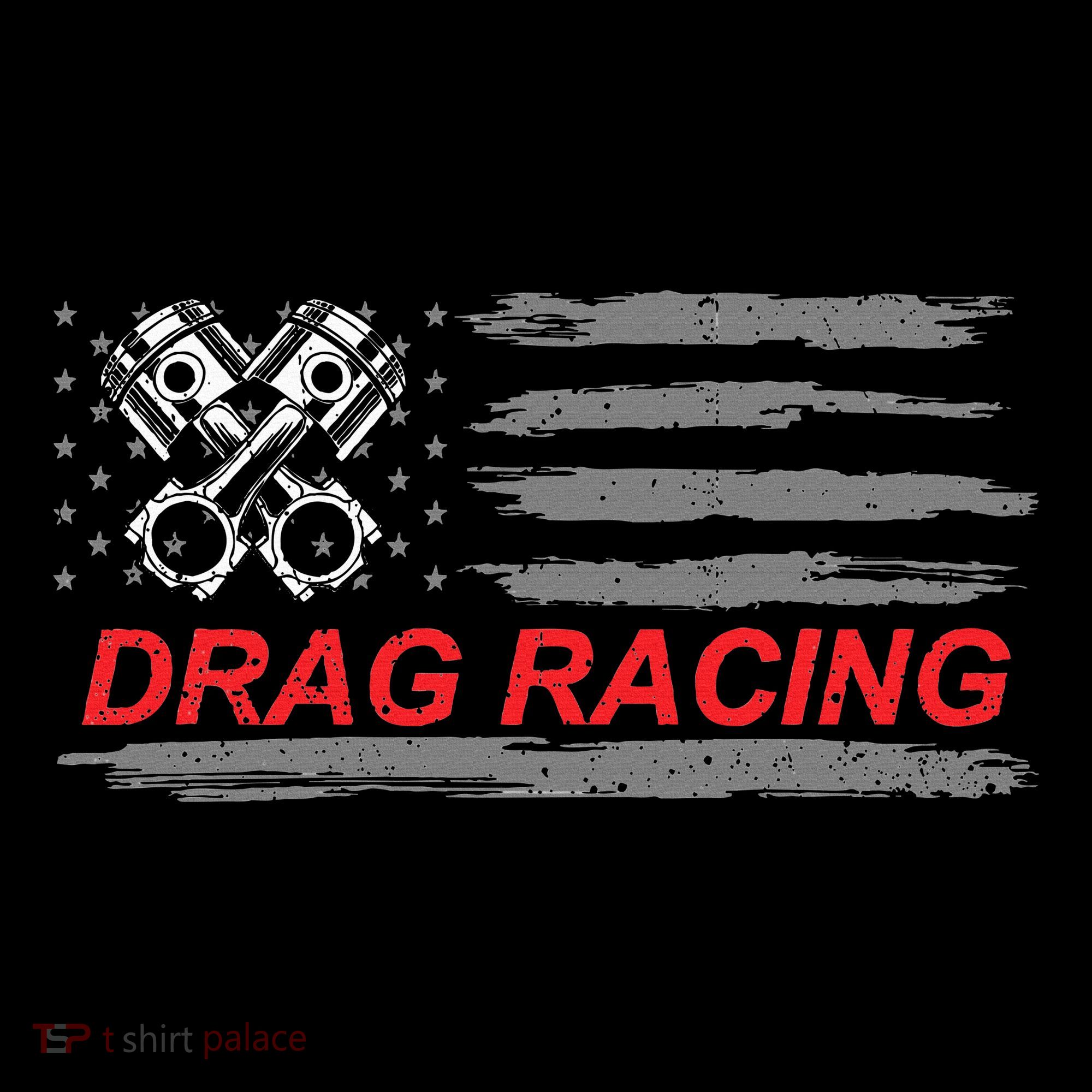 American Flag Drag Racing Car Lover Women's Hoodie