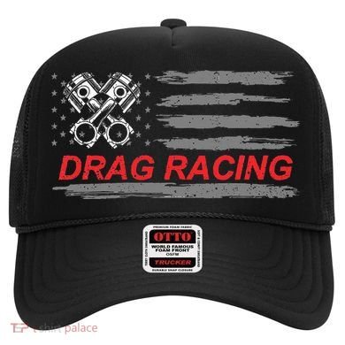 American Flag Drag Racing Car Lover Hat