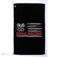 American Flag Drag Racing Car Lover Golf Towel thumb 0