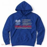 American Flag Drag Racing Car Lover Hoodie thumb 0