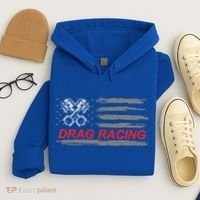 American Flag Drag Racing Car Lover Hoodie thumb 4