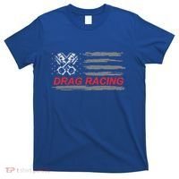 American Flag Drag Racing Car Lover T-Shirt thumb 0