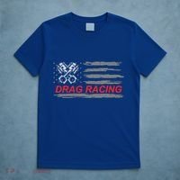 American Flag Drag Racing Car Lover T-Shirt thumb 5
