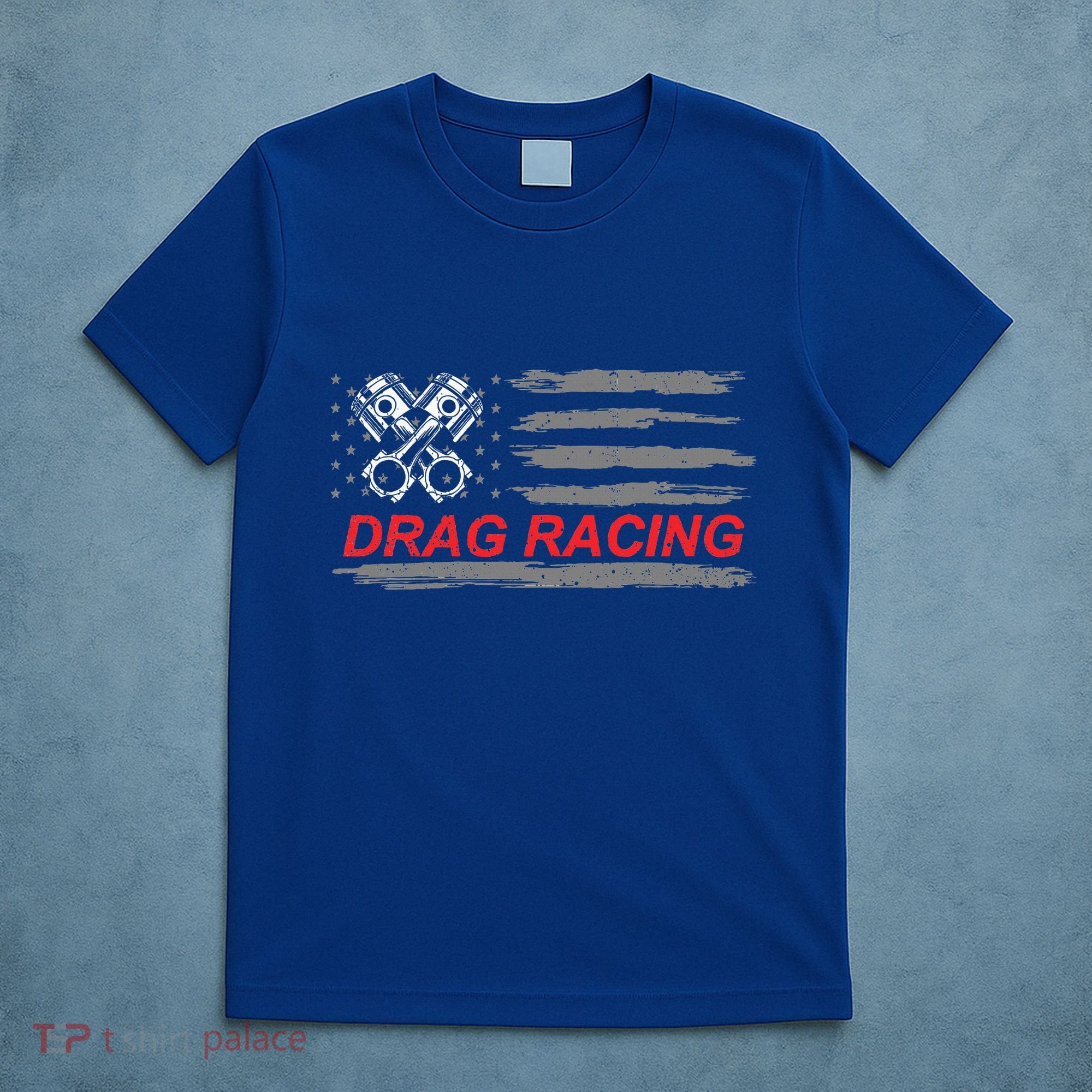 American Flag Drag Racing Car Lover T-Shirt