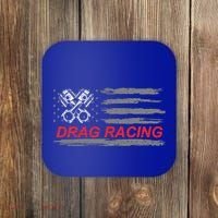 American Flag Drag Racing Car Lover Coaster thumb 0