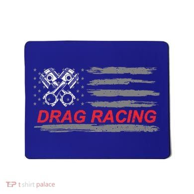 American Flag Drag Racing Car Lover Mousepad