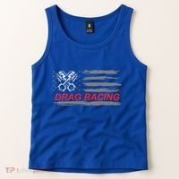 American Flag Drag Racing Car Lover Tank Top thumb 2