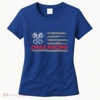 American Flag Drag Racing Car Lover Women's T-Shirt thumb 0