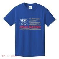 American Flag Drag Racing Car Lover Kids T-Shirt thumb 0