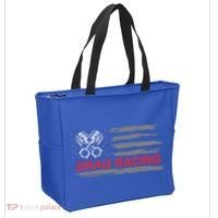 American Flag Drag Racing Car Lover Tote Bag thumb 2