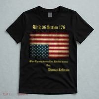 American Flag Distress Upside Down Thomas Jefferson Patriot T-Shirt thumb 5