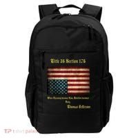American Flag Distress Upside Down Thomas Jefferson Patriot Backpack thumb 0
