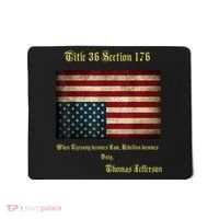 American Flag Distress Upside Down Thomas Jefferson Patriot Mousepad thumb 0