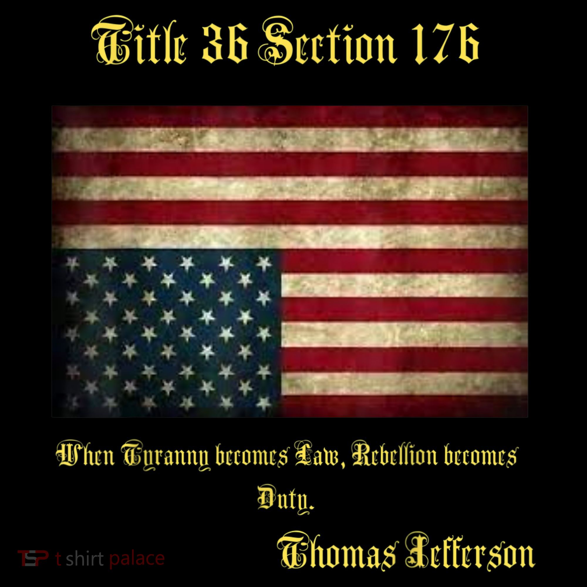 American Flag Distress Upside Down Thomas Jefferson Patriot Mousepad