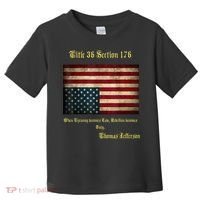 American Flag Distress Upside Down Thomas Jefferson Patriot Toddler T-Shirt thumb 0