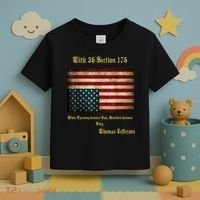 American Flag Distress Upside Down Thomas Jefferson Patriot Toddler T-Shirt thumb 3
