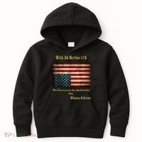 American Flag Distress Upside Down Thomas Jefferson Patriot Kids Hoodie thumb 0