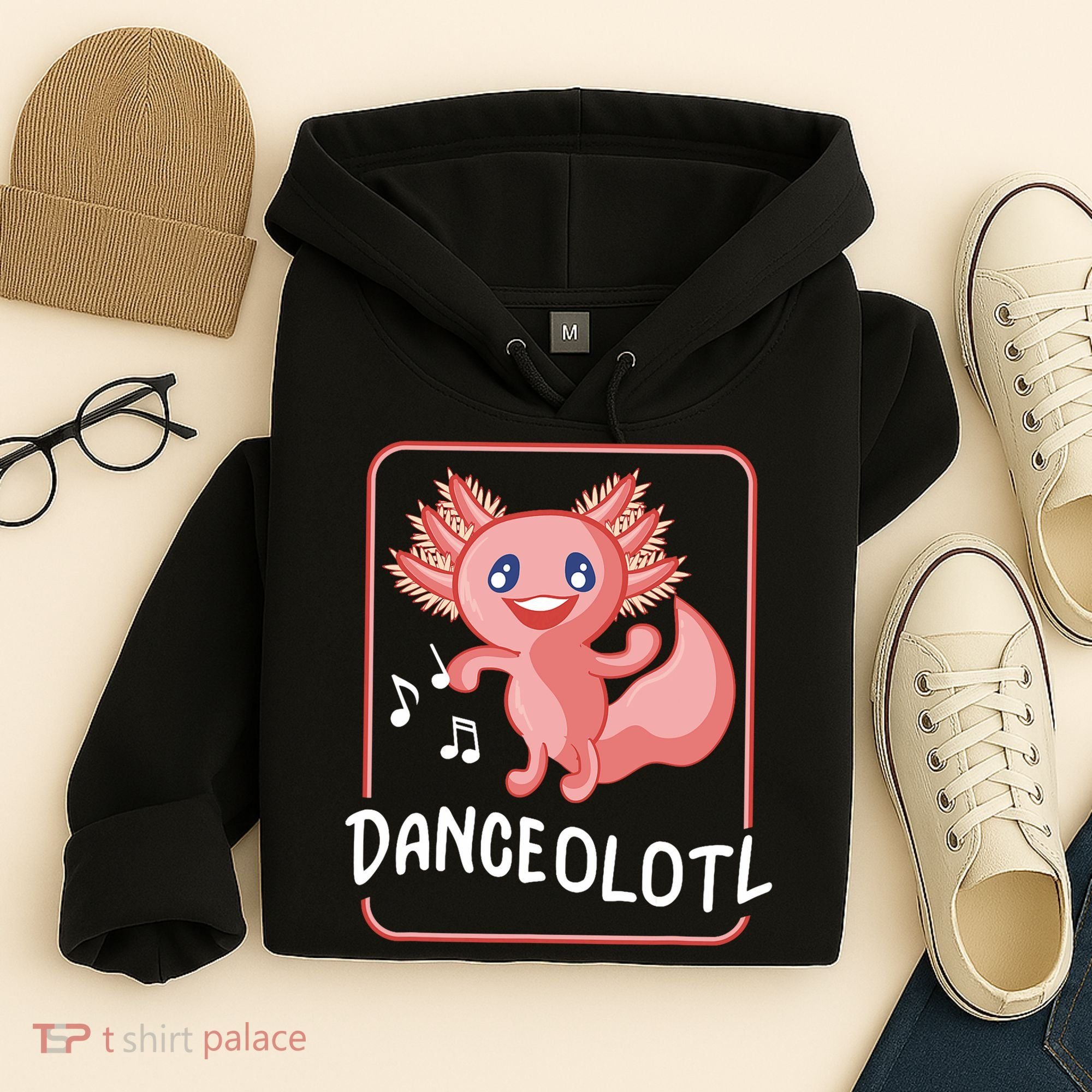 Axolotl Funny Dancing Danceolotl Amphibian Dancer Women Hoodie