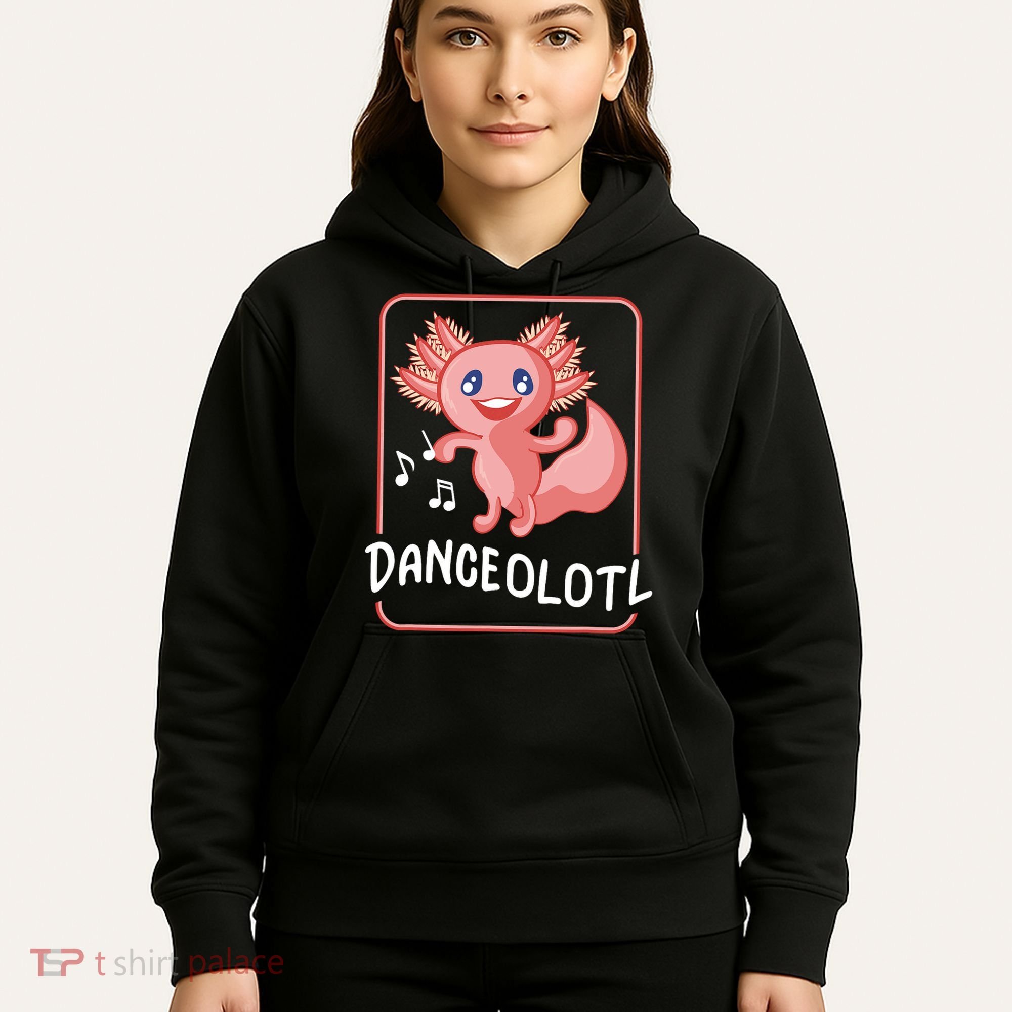 Axolotl Funny Dancing Danceolotl Amphibian Dancer Women Hoodie