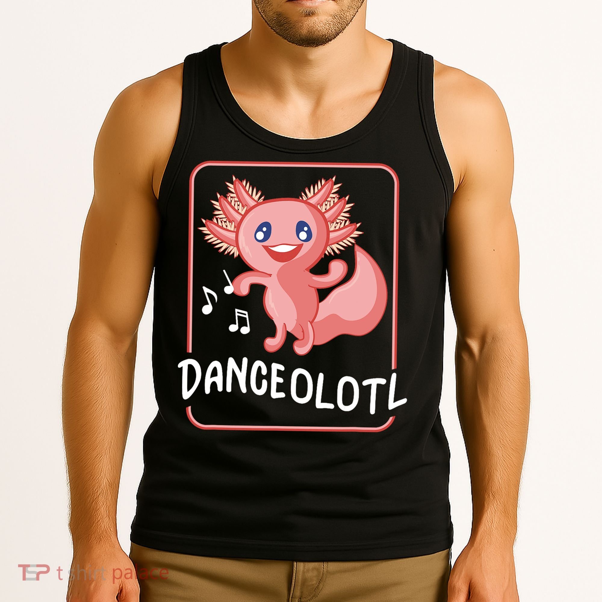 Axolotl Funny Dancing Danceolotl Amphibian Dancer Women Tank Top