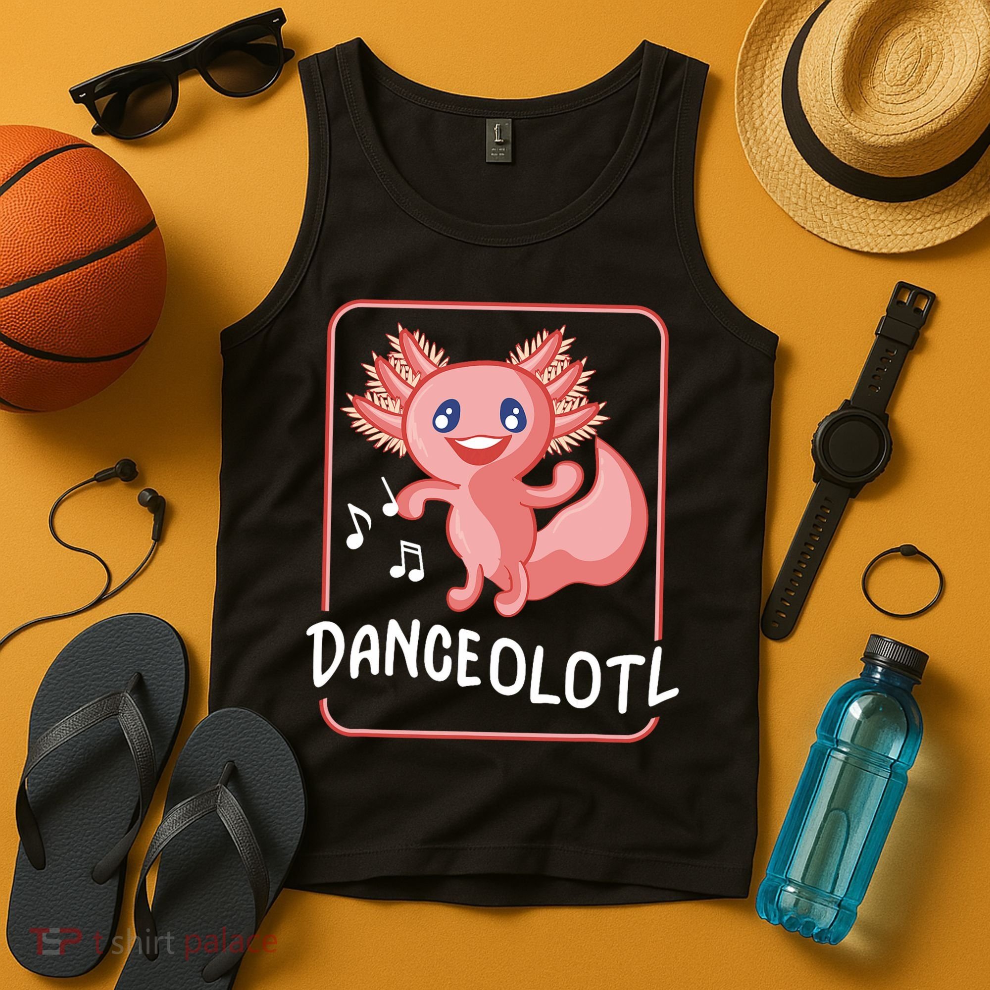 Axolotl Funny Dancing Danceolotl Amphibian Dancer Women Tank Top