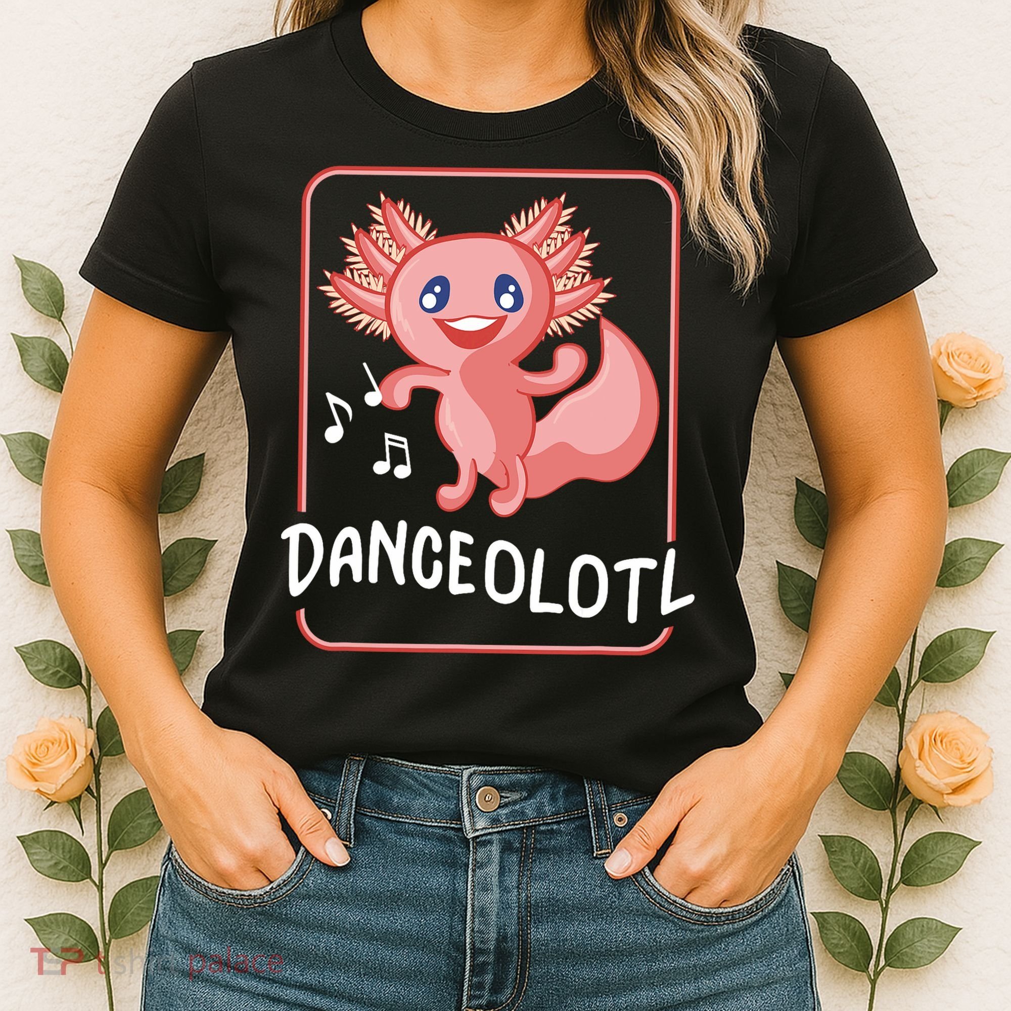 Axolotl Funny Dancing Danceolotl Amphibian Dancer Women Women's T-Shirt