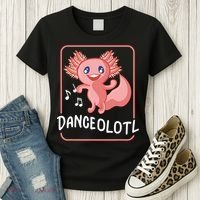 Axolotl Funny Dancing Danceolotl Amphibian Dancer Women Women's T-Shirt thumb 3