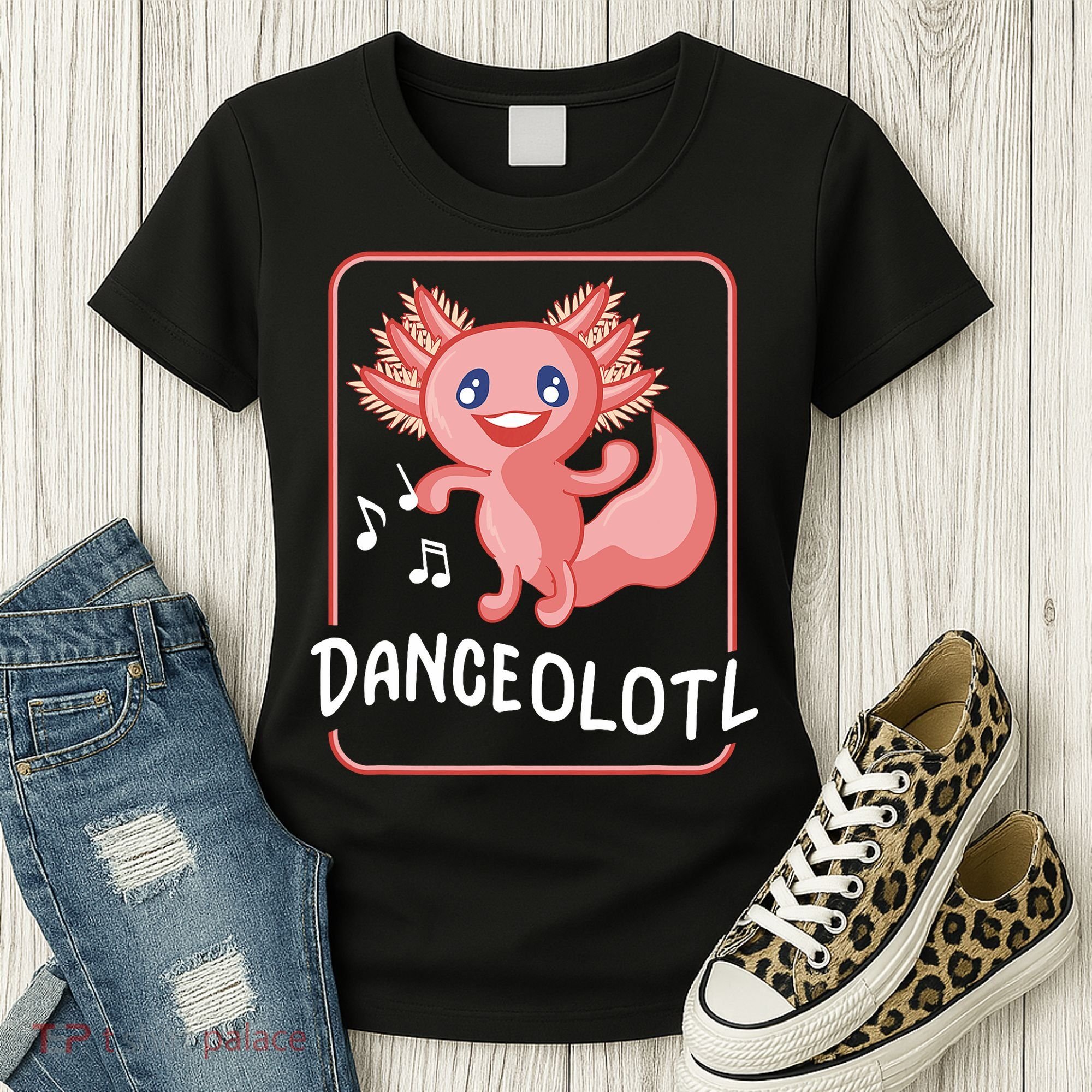 Axolotl Funny Dancing Danceolotl Amphibian Dancer Women Women's T-Shirt