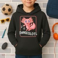 Axolotl Funny Dancing Danceolotl Amphibian Dancer Women Kids Hoodie thumb 2