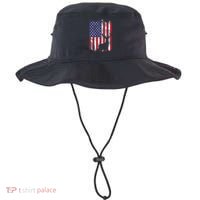 American Flag Deer Elk Hunting USA Patriotic Hunter Gift Bucket Hat thumb 0