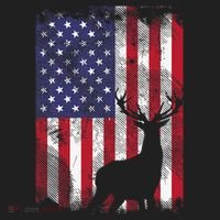American Flag Deer Elk Hunting USA Patriotic Hunter Gift Beanie thumb 2